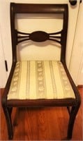 Mahogany bowtie back chair, 35 x 20 x 18