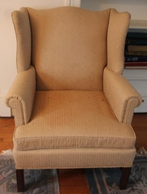 Clyde Pearson wingback chair, 39 x 31 x 30