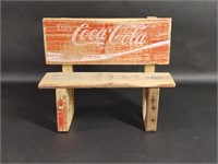 Miniature Enjoy Coca-Cola Bench with Heart Cutout