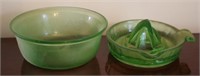 Vintage green juicer & bowl