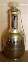 Vintage metal decanter, 13.5"