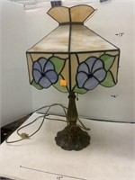 Stained Glass Lamp w/ Metal Base