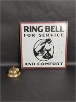 Ring Bell for Service and Comfort Sign with Bell