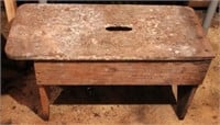 Early wooden work bench, 17 x 30 x 13