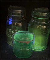 Vintage Canning Jars, Some Bail & Zinc Lids