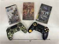 Video Games and Playstation Controllers