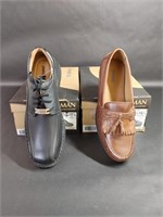New Jarman Black, Brown Leather Shoes