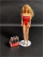 Vintage Coca Cola Swimsuit Barbie, Mini Cokes