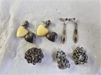 Sterling Silver Brooch and Earrings