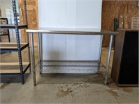 2 TIER STAINLESS TABLE