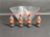 Coke Glass Bowl, Vanilla Coke Bottle Stress Balls