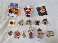 Holiday and Other Brooches and Earrings