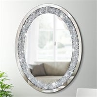 Oval Shaped Silver Mirror