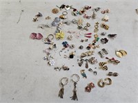 Large Assortment of Pierced and Clip Earrings