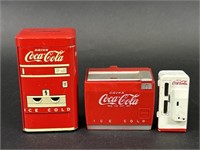 Coca-Cola Tin Bank, Vintage Music Box, & Miniature