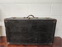 Vintage Riveted Leather Suitcase
