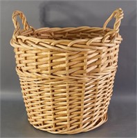 Vintage Round Wicker Clothes Basket
