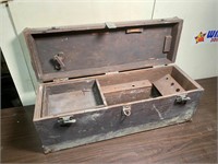 antique wooden tool chest