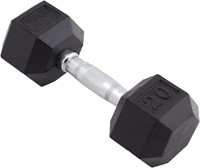 20lbs Body Sport Rubber Hex Dumbbell Weights
