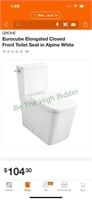 Elongated white toilet seat