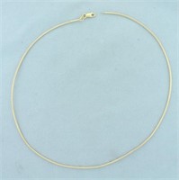 Italian 16 Inch Choker Snake Link Chain Necklace i