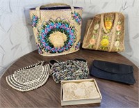 Beaded and Straw purses