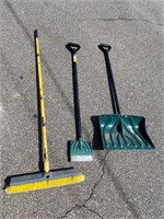 broom scraper & shovel