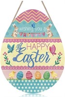 New Colorful Happy Easter Door Sign