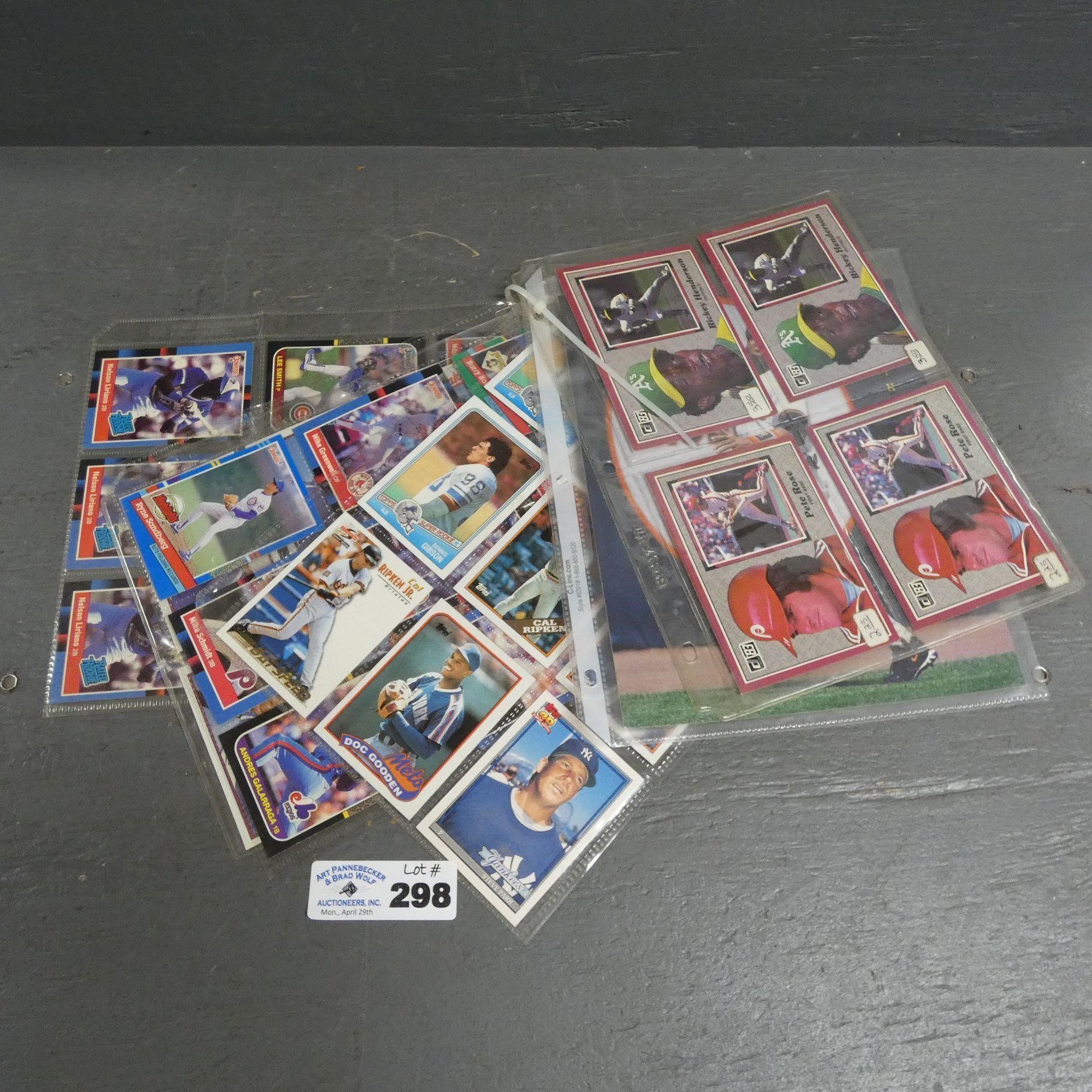 Various Sized Baseball Cards