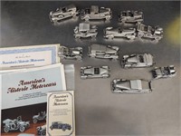 (12) Pewter Model Cars- America's Motorcars