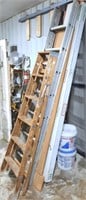 Aluminum Extension Ladder & Wood Step Ladder