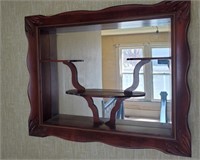 Wooden Wall Mirror with shelves