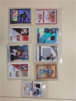 TRAY OF AUTOGRAPHED AND JERSEY BALL CARDS