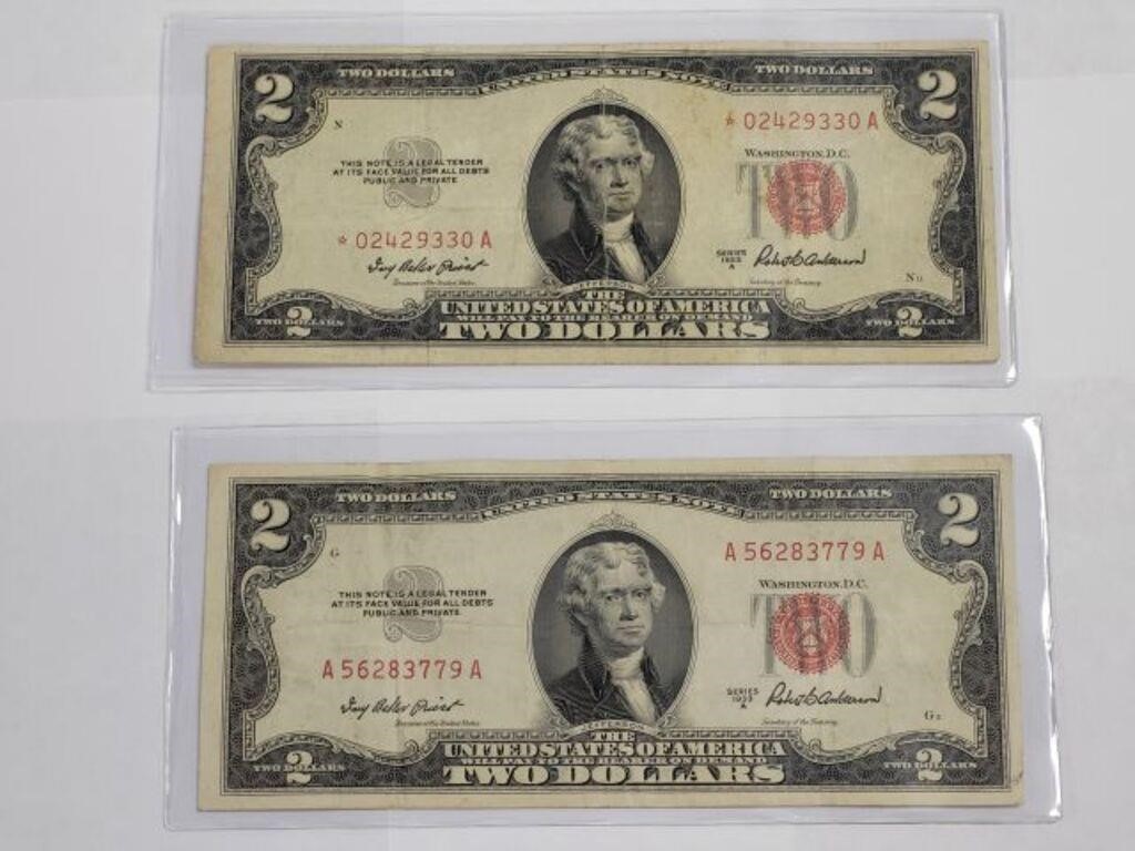 1953 2$ RED SEAL AND RED SEAL STAR NOTE