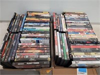 2 TRAYS OF DVDS