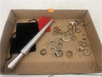 Jewelry Rings w/ Ring Sizer