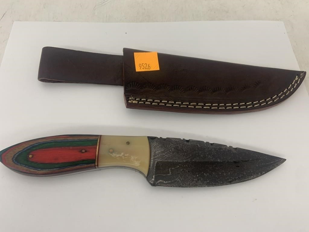 Damascus Knife w/ Sheath