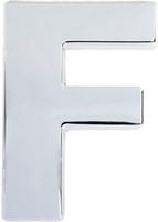 3D Metal Car Emblem Letter F Sticker