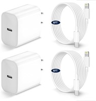 NEW 2PK Wall Chargers w/6FT USB C Cables