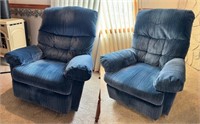 Pair of Blue Recliners