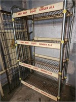 Canfields Root Beer/Ginger Ale Metal Shelving Unit