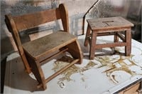 Wooden child's stools