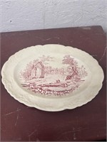 Vintage Taylor Smith English Abbey Red Platter