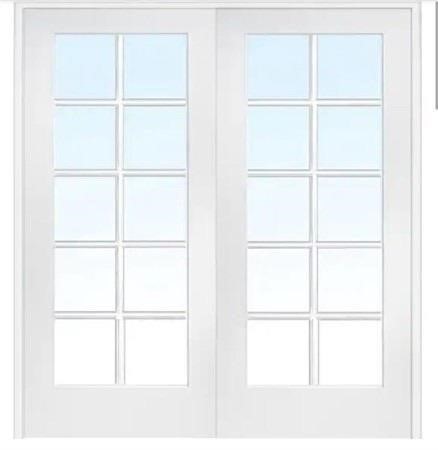 Krosswood 10 Glass Panel Double Doors