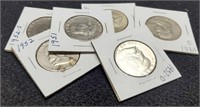 (6) Franklin Half Dollars: