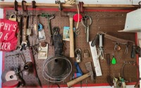 Assorted tools - contents of board