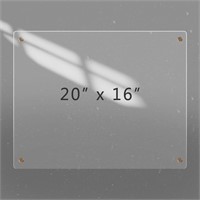 Acrylic Dry Erase Board 20x16  Transp. Black