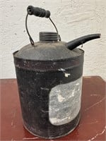Vintage 1 Gallon Metal Can with Spout