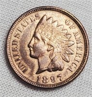 1897 Indian Head Cent Full Liberty