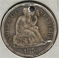 1876 
Seated Liberty Silver Dime